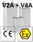 Preview: ATEX Schaltschrank V2A Edelstahlgehäuse 304L eintürig IP66 EX II 2  GD
