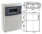 Preview: IP65 Wandverteiler leer - 12TE - 1x12 Module mit DIN-Schiene mit Neutralleiter- und Erdungsschienen