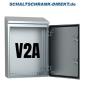 Preview: V2A stainless steel enclosure 500x500x210mm HBT switch cabinet with sloping roof