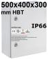 Preview: Schaltschrank 500x400x300 mm HBT IP66 eintürig mit Montageplatte