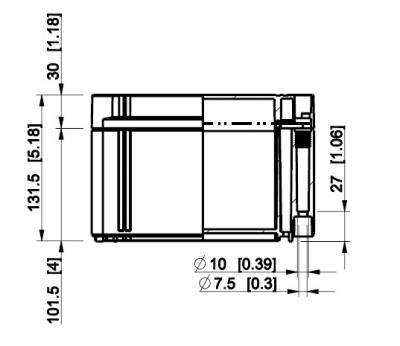 Polycarbonate housing 200x200x132mm plastic base part gray smooth