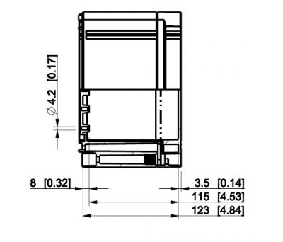 Polycarbonate housing 200x200x132mm plastic base part gray smooth