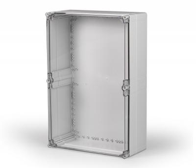 Polycarbonate housing 600x400x185mm smooth with transparent cover