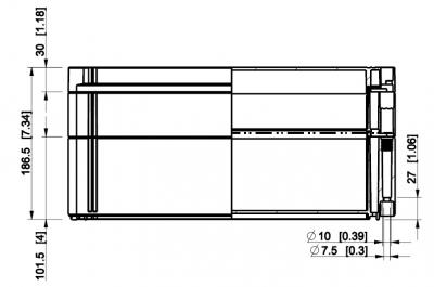 Polycarbonat Gehäuse 200x400x132mm Kunststoff grau IP66