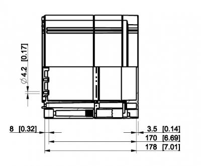 Polycarbonat Gehäuse 200x400x132mm Kunststoff grau IP66