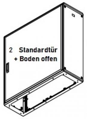 IP55 Kunststoff GFK Schaltschrank 750x500x300 mm HBT offen mit Standardtür