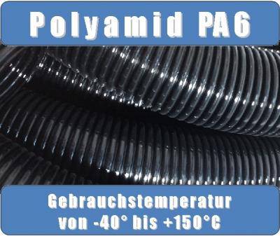 Corrugated conduit PA6 flex cable protection NW7,5 black - slotted