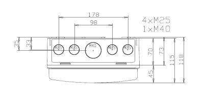 CDP8PT AP wet room distributor gray 1x8 modules (TE)