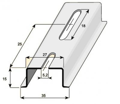 pieces Profile rails 35x15mm cut to measure