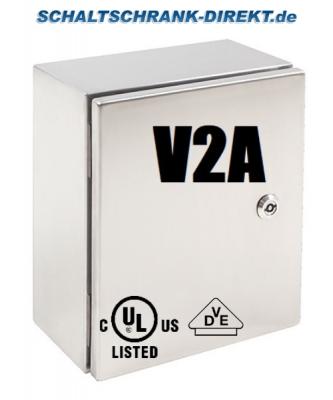 V2A stainless steel enclosure 300x250x150mm HBT 1-door IP66 304L