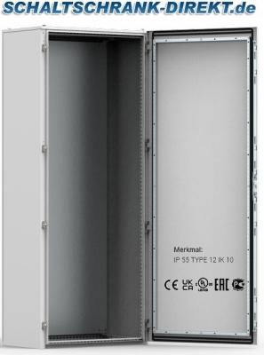 MKS16064R5 Single control cabinet 1600x600x400 mm HBT 1-door IP55 with galvanized mounting plate