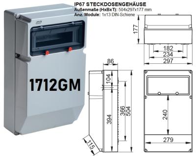 IP67 Wandverteiler Steckdosenverteiler Leergehäuse