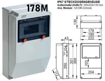IP67 Wandverteiler Steckdosenverteiler Leergehäuse
