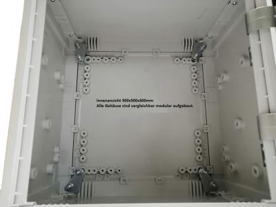IP55 GFK-Gehäuse 1000x750x300 mm HBT mit Standardtür und Regendach