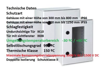 GFK Kunststoffgehäuse IP66 - mit Sichtfenster