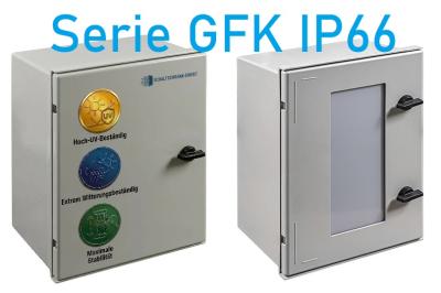 GFK Kunststoffgehäuse IP66 - mit Sichtfenster