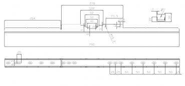 Masthalterung für Schaltschrank Breite 700 - 800 mm