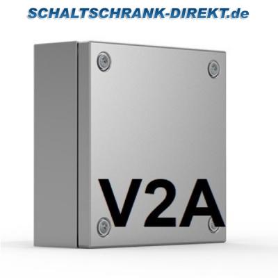 V2A terminal box 400x400x120mm HWD stainless steel AISI 304L