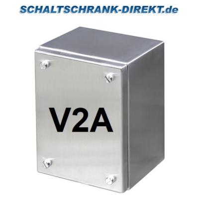 V2A Edelstahl Klemmenkasten 500x200x135 mm glatt IP66 AISI 304L