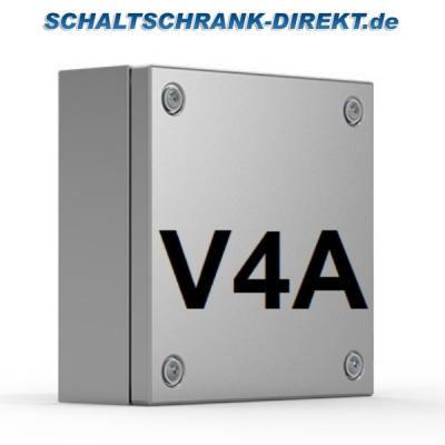 V4A terminal box 150x150x80mm HWD stainless steel AISI 316L