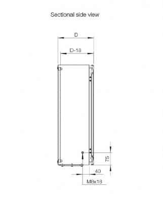 ELDON MAS0604030R5  Metall Schaltschrank 600 x 400 x 300 mm HBT HBT Stahlblech 1-türig IP66 mit verzinkter Metall-Montageplatte und Erdungsband