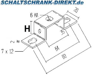 10 Stück 20mm M6 Tragschienenträger