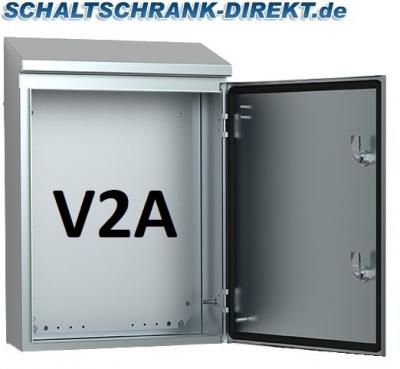 V2A stainless steel enclosure 1200x600x300mm HBT switch cabinet with sloping roof