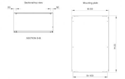 V2A stainless steel enclosure 1200x600x300mm HBT switch cabinet with sloping roof