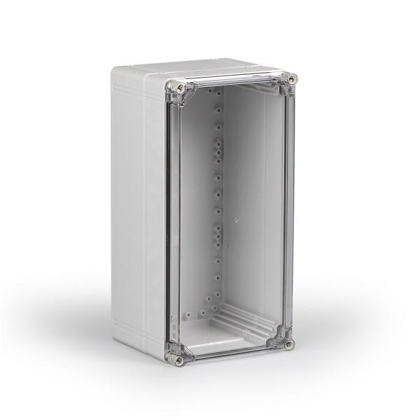 IP66 PC-Gehäuse 400x200x185mm glatt transparent