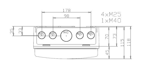 CDP8PT AP wet room distributor gray 1x8 modules (TE)
