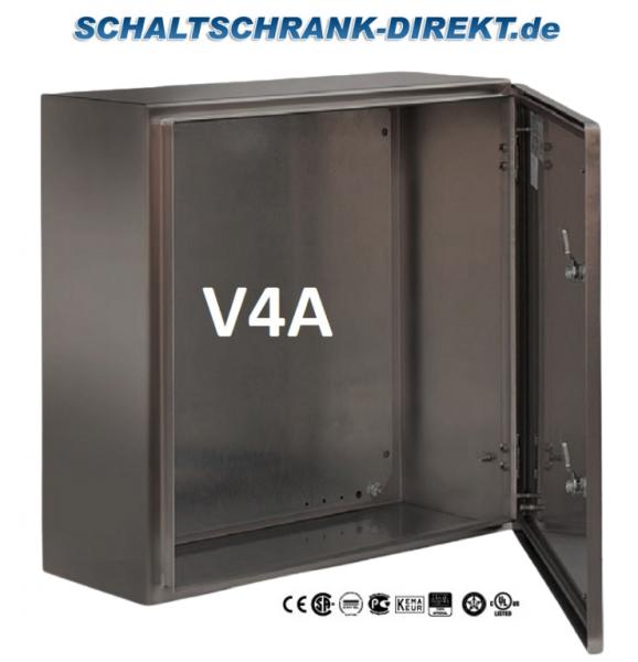 V4A Edelstahlgehäuse 400x600x210mm HBT 1-türig IP66 AISI 316L