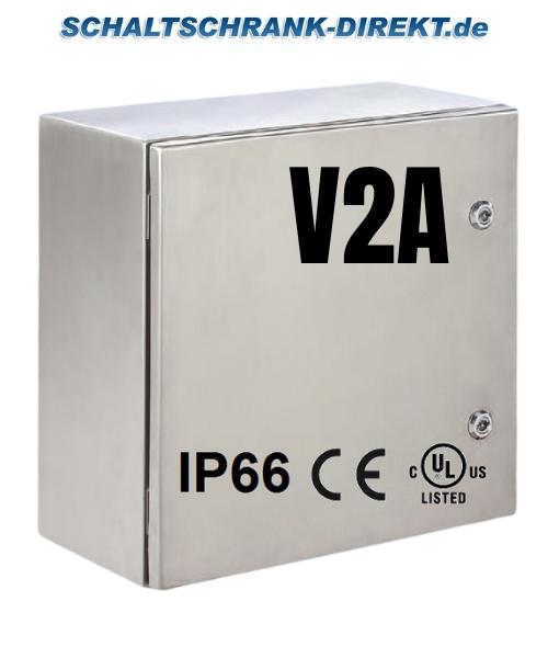 V2A Edelstahlgehäuse 600x500x250mm HBT 1-türig IP66 304L