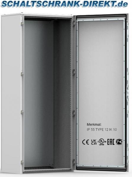 MKS18104R5 Single control cabinet 1800x1000x400 mm HBT 1-door IP55 incl. mounting plate