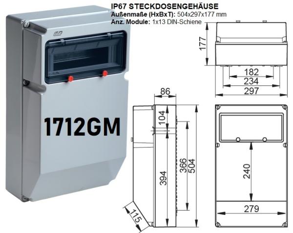 IP67 Wandverteiler Steckdosenverteiler Leergehäuse