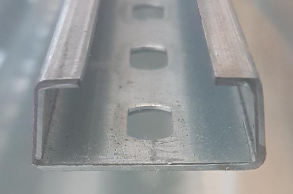 C-profile rail 30x15mm perforated