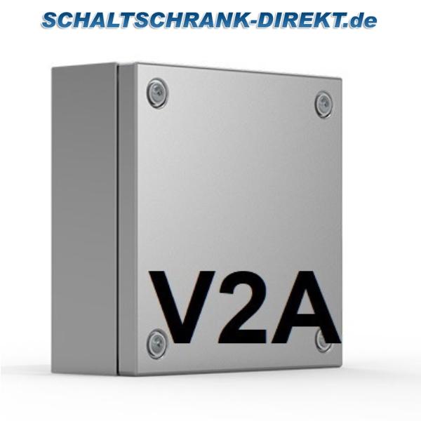 V2A terminal box 150x150x80mm HWD stainless steel AISI 304L