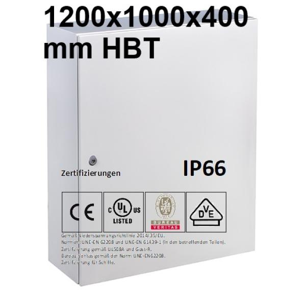 Control cabinet 1200x1000x400 mm HBT 1-door IP66 sheet steel