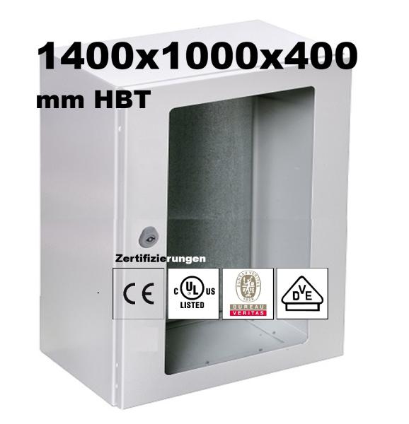 Control Cabinet 1400x1000x400 mm VDE UL Certified IP66 1-door - with a glass door