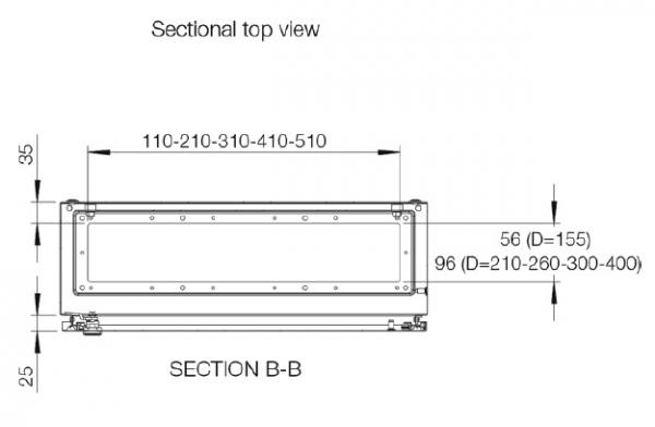 control cabinet 600x600x400 mm HBT IP66 1-door