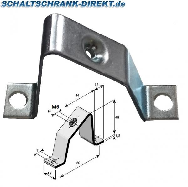 10 Stück 30° M6 Tragschienenträger schräg Montagewinkel