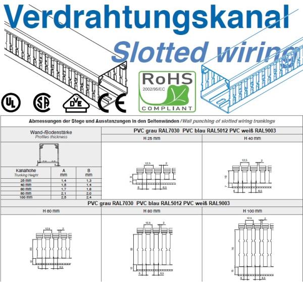 PVC Wiring Duct VDE with Cover