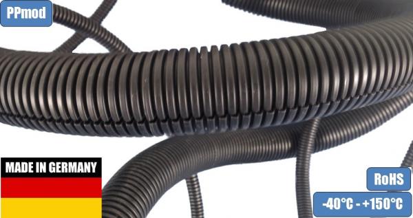 50m ring corrugated pipe PPmod NW 7.5 black NW7.5