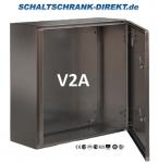 V2A Edelstahlgehäuse 400x600x210mm HBT 1-türig IP66 AISI 304L