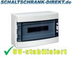 IP65 PC AP outdoor distribution box 18TE 1-row uv-stabilized with TS