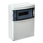 IP65 Wandverteiler leer - 12TE - 1x12 Module mit DIN-Schiene