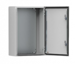 Wall-mounted switch cabinet 300x250x155 mm HBT IP66 1-door sheet steel with galvanized metal mounting plate