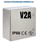 V2A stainless steel enclosure 600x400x20mm HBT 1-door IP66 304L