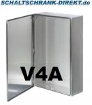 V4A Edelstahl Klemmenkasten 400x300x135 mm mit  Klappdeckel IP66 AISI 316L