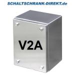 V2A stainless steel terminal box 400x200x135 mm smooth IP66 AISI 304L