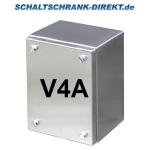 V4A Edelstahl Klemmenkasten 150x150x135 mm glatt IP66 AISI 316L